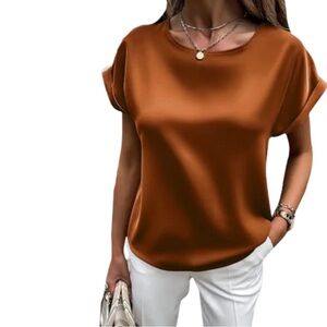By Together Rust Brown Women's Blouse